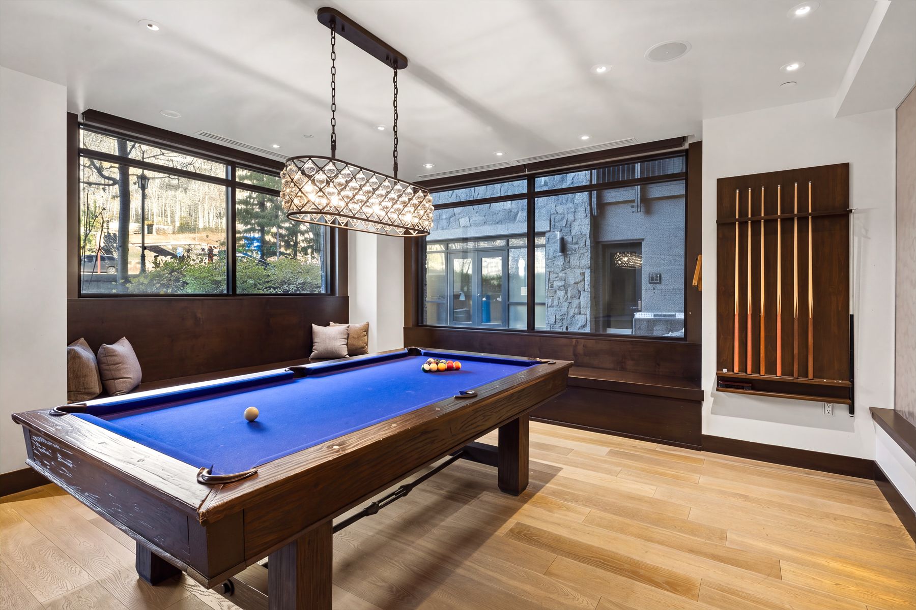 Game room with pool table
