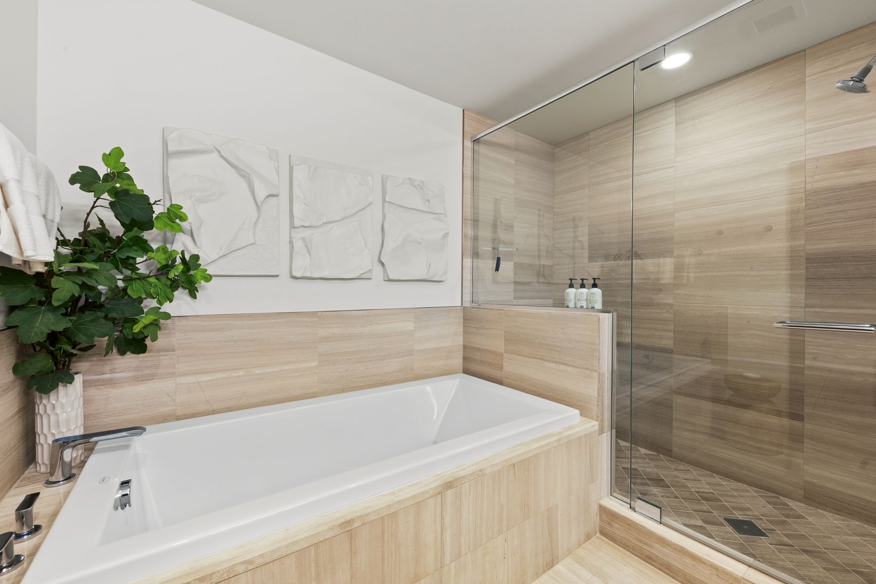Primary bathroom with soaking tub